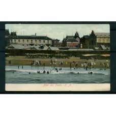 MAR DEL PLATA VISTA PANORAMICADE LA PLAYA ANTIGUA TARJETA POSTAL